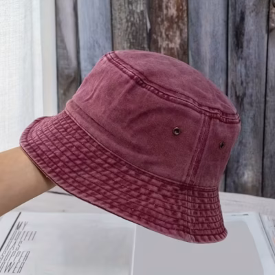 Spring-Summer Fisherman Hat Unisex Sun Hat Outdoor Fashion Bucket Hat Washed Solid Color Denim Cap