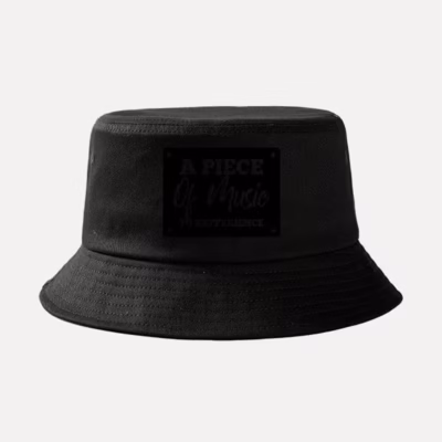 Bucket Hat for Men and Women | Black, Navy, Yellow, Khaki, Beige | Trendy and Minimalist with Letter Printed Patterns | Lightweight, Hand Washable, Suitable for All Seasons