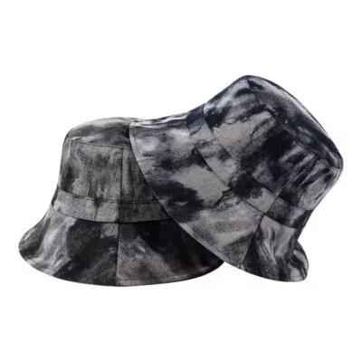 Women’s Distressed Tie-Dye Fisherman Hat – Wide Brim Sun Hat with Black/Gray/Blue/Beige/White/Gray-Blue Marbled Texture, Lightweight & Structured Non-Stretch Fit for Fall/Winter Outdoor Travel, Casual & Formal Events – Vintage French-Inspired Boho Style (Hand Wash/Dry Clean) – Natural Beige/Black/Gray/Blue/White/Gray-Blue Color Options, Wide Brim & Structured Fit
