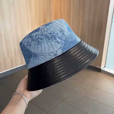 Canvas Patchwork Bucket Hat for Women, Versatile And Fashionable, Perfect for Sun Protection